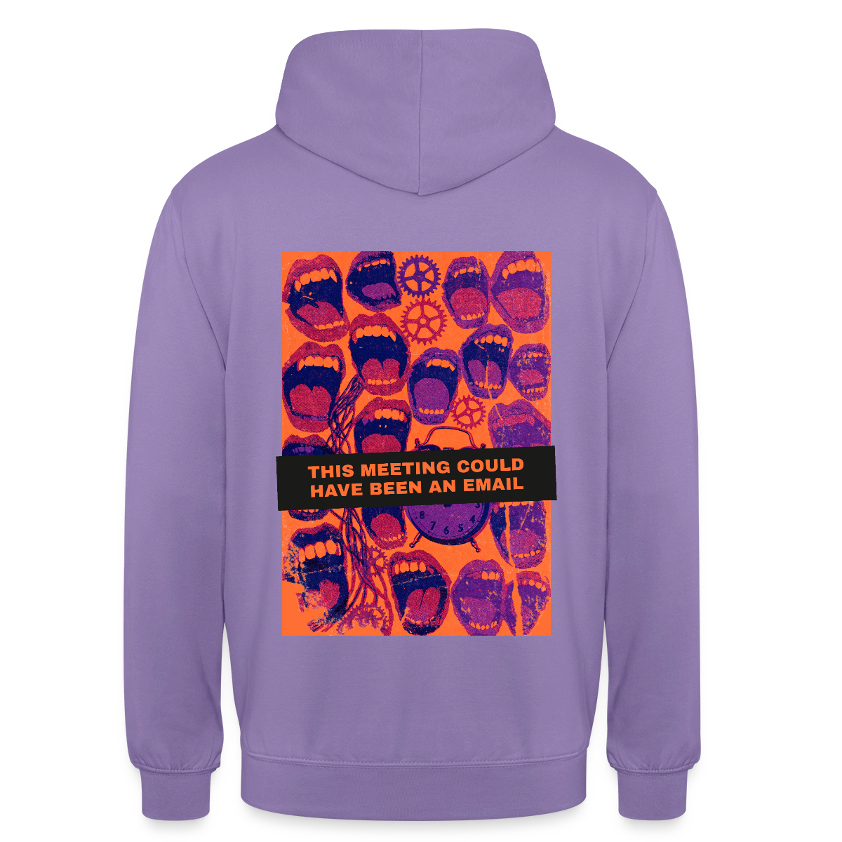 This meeting could have been an email. Raster-Motiv Motiv-Hoodie unisex, Farbe Lavendel