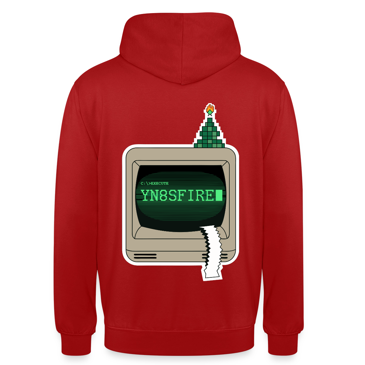 YN8SFIRE Motiv-Hoodie unisex, Farbe Rot