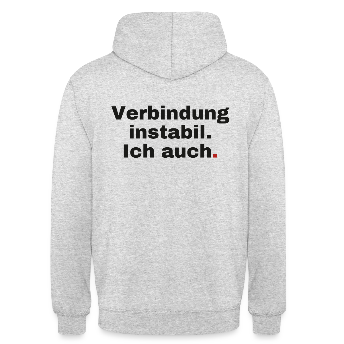 Verbindung instabil Motiv-Hoodie unisex, Farbe Hellgrau meliert