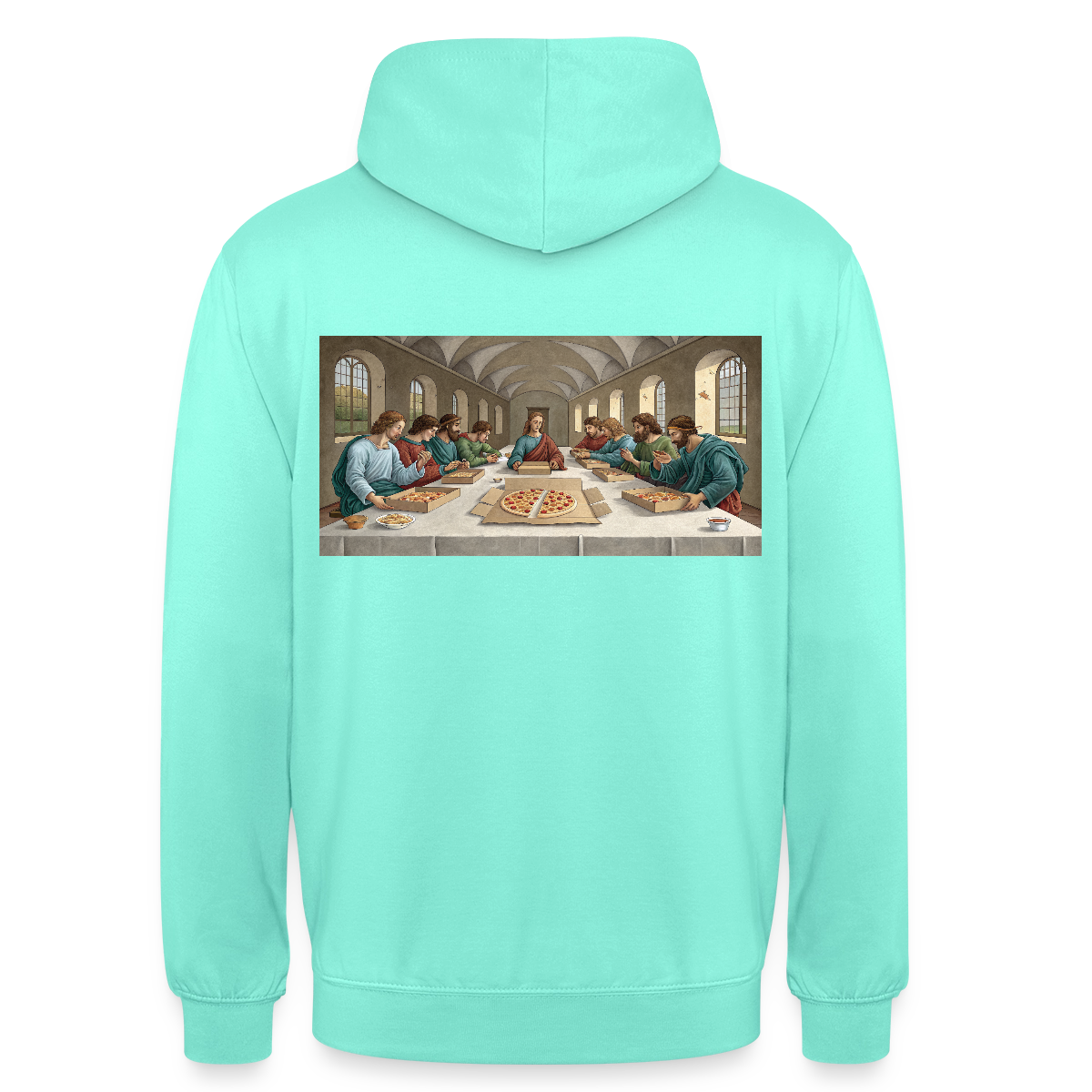 Das Teamevent. Renaissance-Motiv Motiv-Hoodie unisex, Farbe Mint