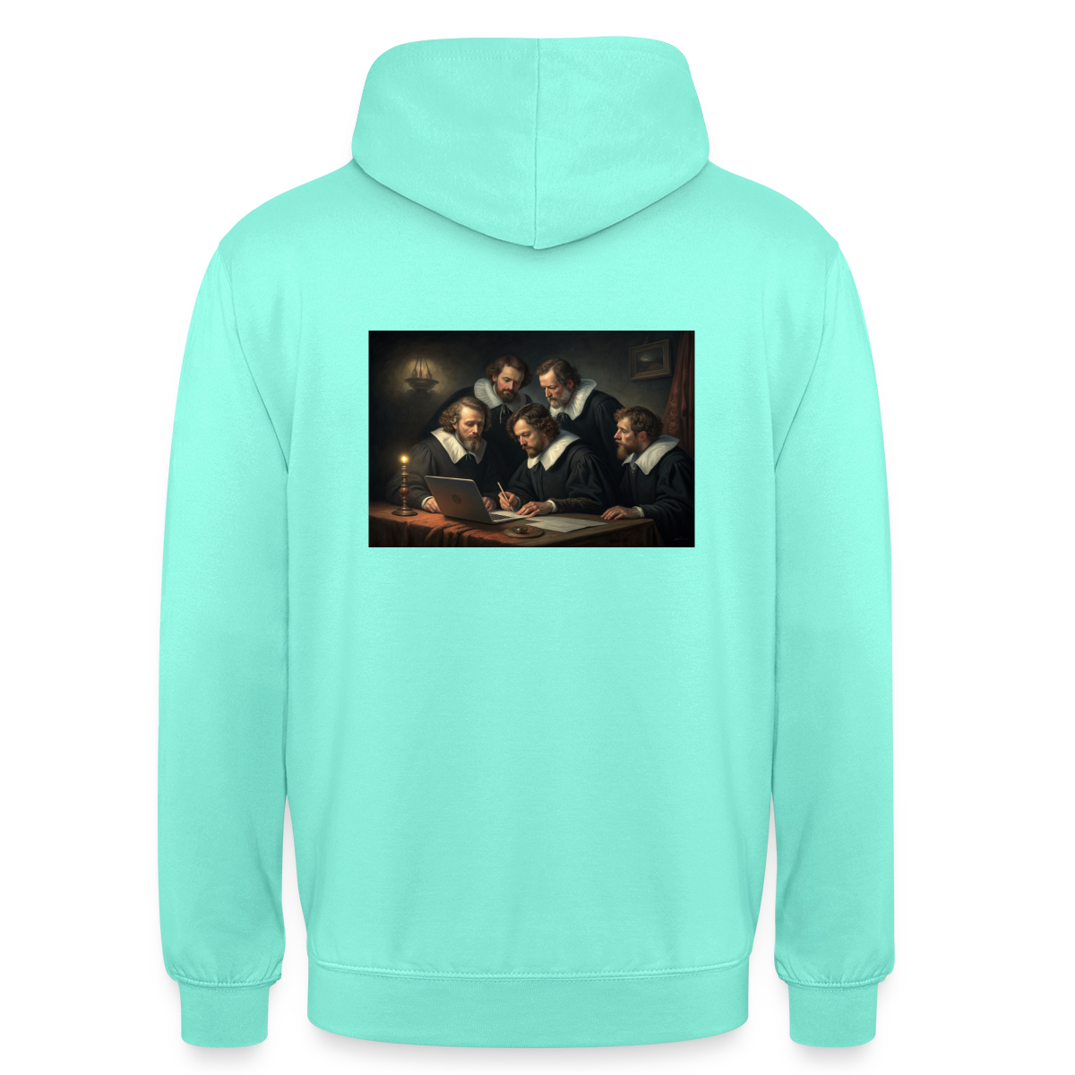 Das Code-Review. Renaissance-Motiv Motiv-Hoodie unisex, Farbe Mint