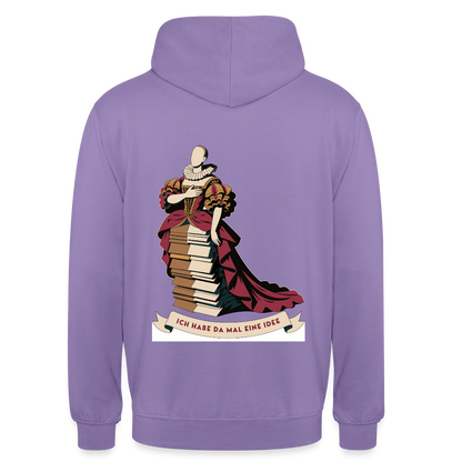 "Ich habe da mal eine Idee. Barock-Motiv" Motiv-Hoodie unisex, Farbe Lavendel