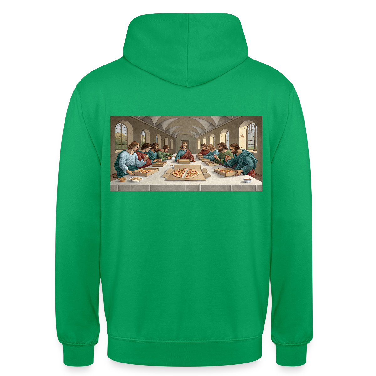 Das Teamevent. Renaissance-Motiv Motiv-Hoodie unisex, Farbe Kelly Green