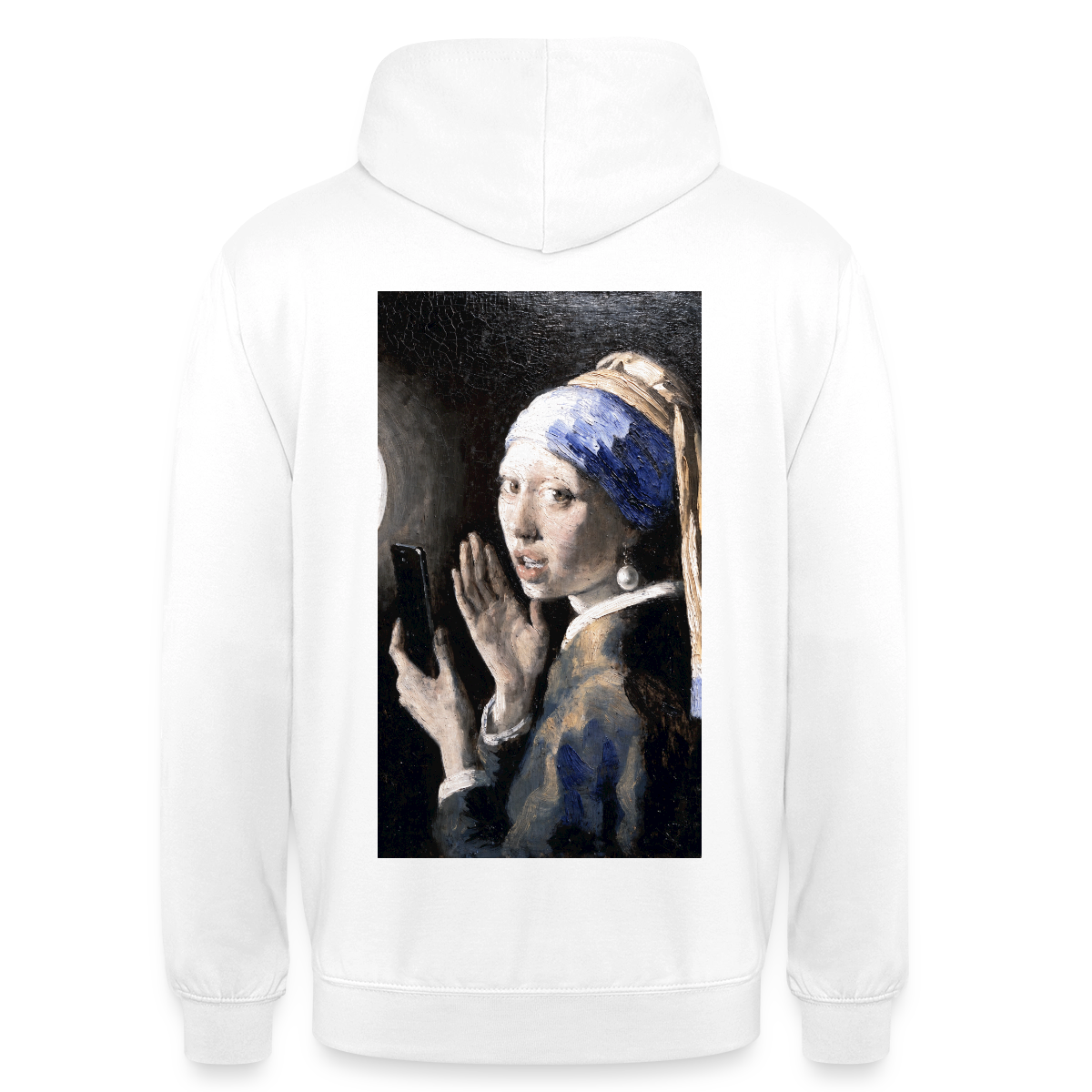 Das Reel. Renaissance-Motiv Motiv-Hoodie unisex, Farbe Weiß