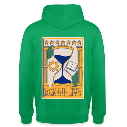 Der Go-Live. Tarot-Motiv Motiv-Hoodie unisex, Farbe Kelly Green