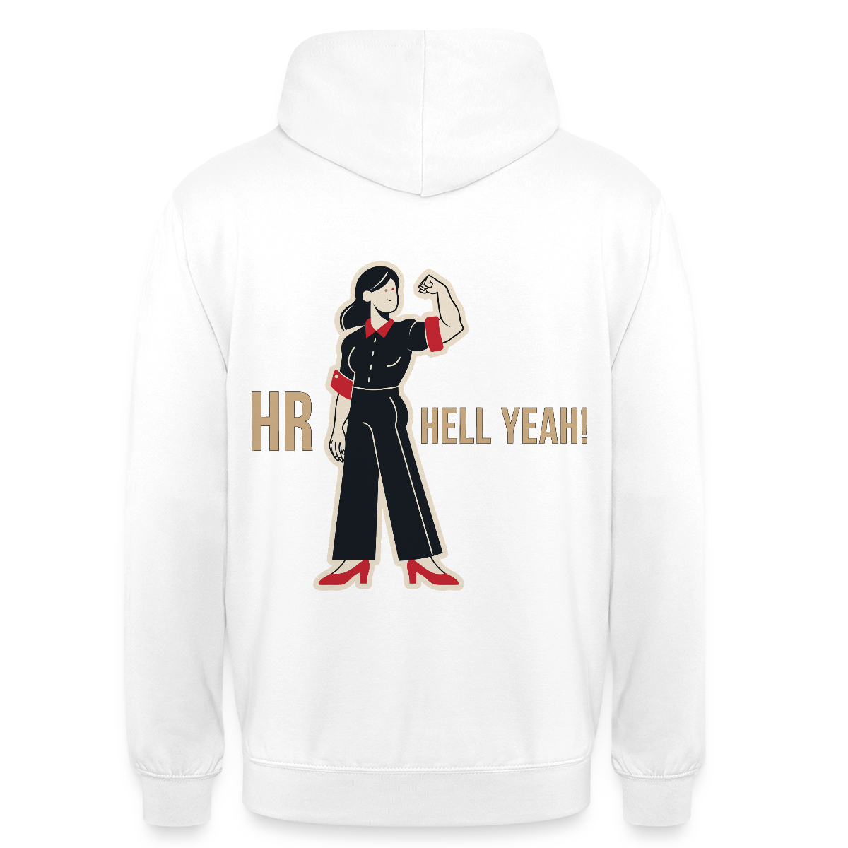 HR. Hell yeah! Motiv-Hoodie unisex, Farbe Weiß