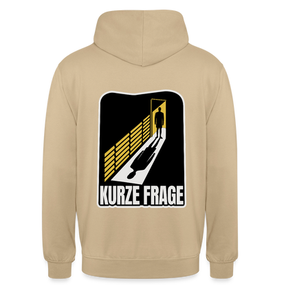 "Kurze Frage. Film-noir-Motiv" Motiv-Hoodie unisex, Farbe Beige
