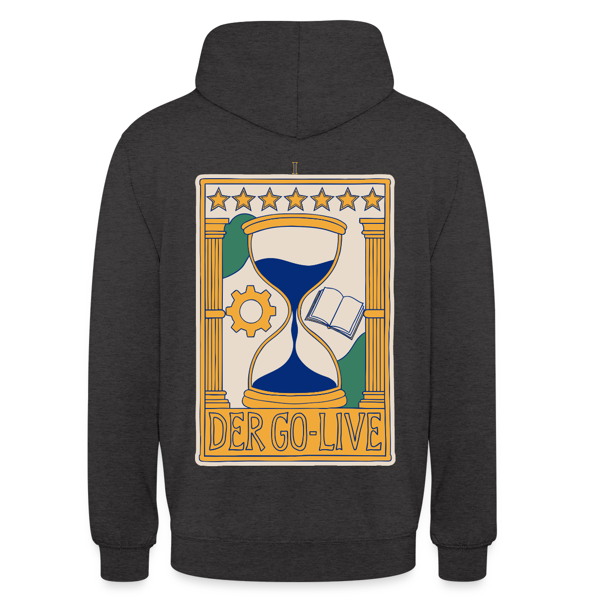 Der Go-Live. Tarot-Motiv Motiv-Hoodie unisex, Farbe Anthrazit