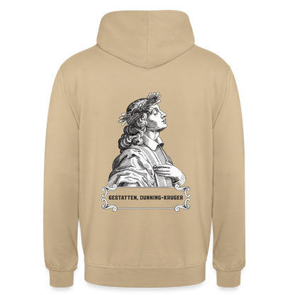"Gestatten, Dunning-Kruger. Kupferstich-Motiv" Motiv-Hoodie unisex, Farbe Beige