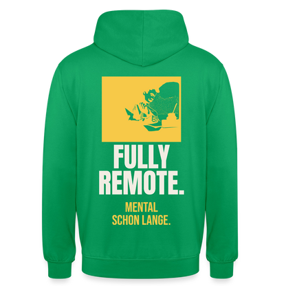 Fully remote Motiv-Hoodie unisex, Farbe Kelly Green