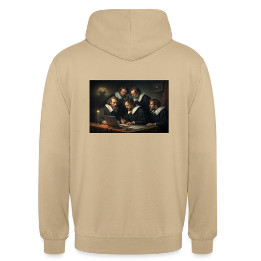 Das Code-Review. Renaissance-Motiv Motiv-Hoodie unisex, Farbe Beige