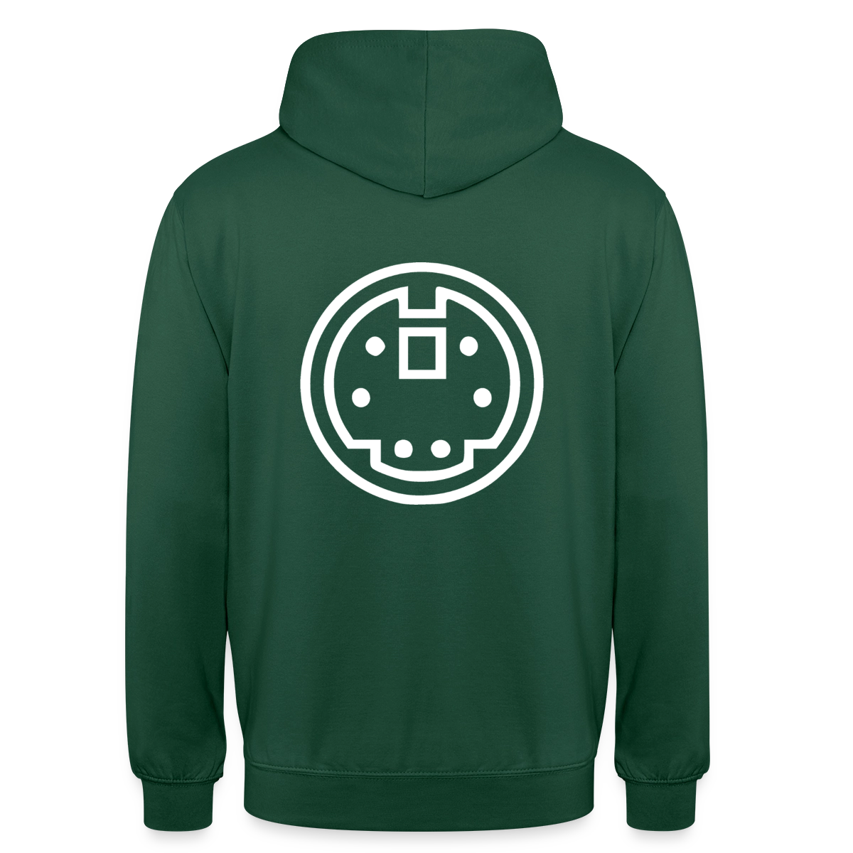 "PS/2" Motiv-Hoodie unisex, Farbe Flaschengrün