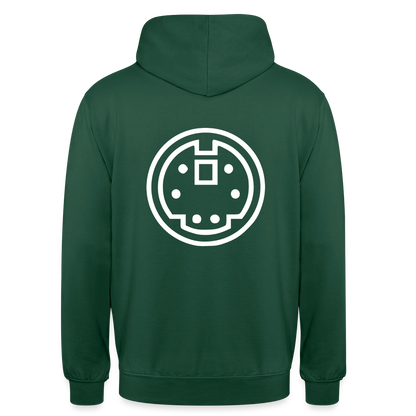 "PS/2" Motiv-Hoodie unisex, Farbe Flaschengrün