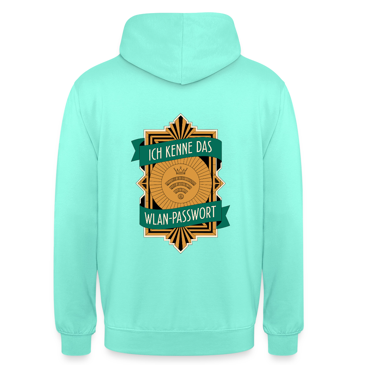 Ich kenne das WLAN-Passwort. Motiv-Hoodie unisex, Farbe Mint