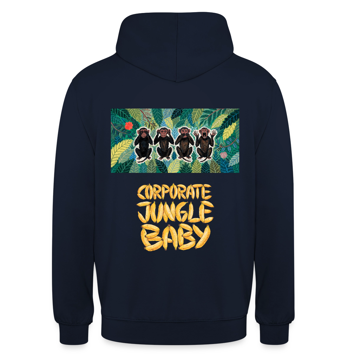 Corporate Jungle, Baby! Motiv-Hoodie unisex, Farbe Navy