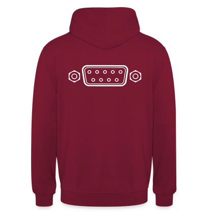 "RS-232" Motiv-Hoodie unisex, Farbe Bordeaux