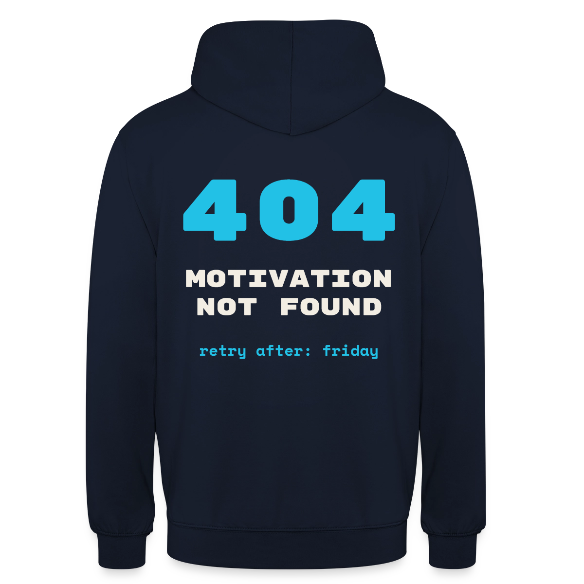 404 Motivation not found. Retry after: friday Motiv-Hoodie unisex, Farbe Navy