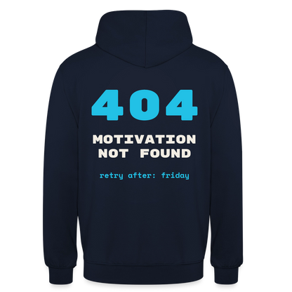 404 Motivation not found. Retry after: friday Motiv-Hoodie unisex, Farbe Navy