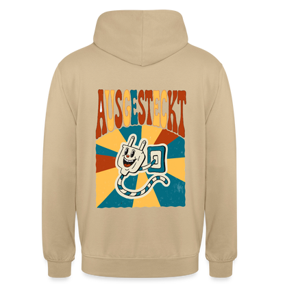 "Ausgesteckt. Midcentury-Motiv" Motiv-Hoodie unisex, Farbe Beige