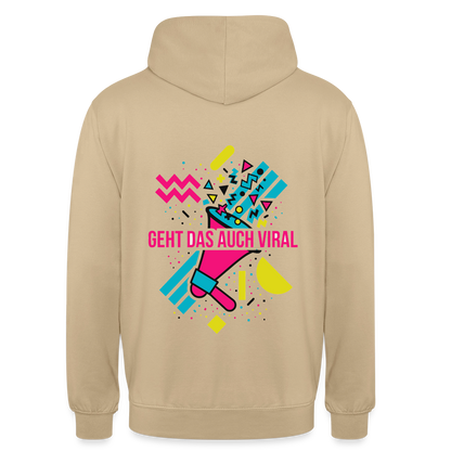 Geht das auch viral? Memphis-Motiv Motiv-Hoodie unisex, Farbe Beige