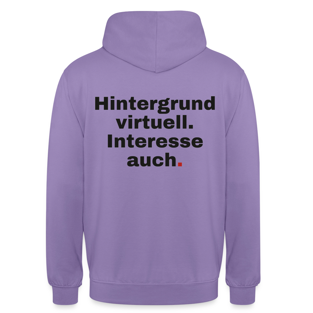 Hintergrund virtuell Motiv-Hoodie unisex, Farbe Lavendel