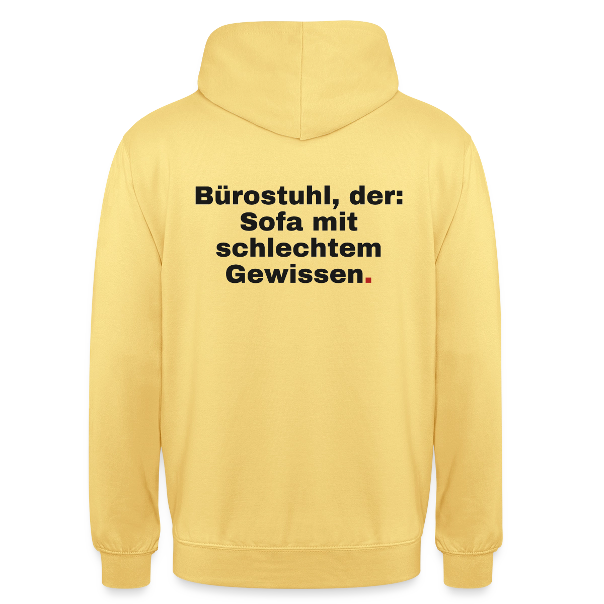 Bürostuhl, der Motiv-Hoodie unisex, Farbe Zitronengelb