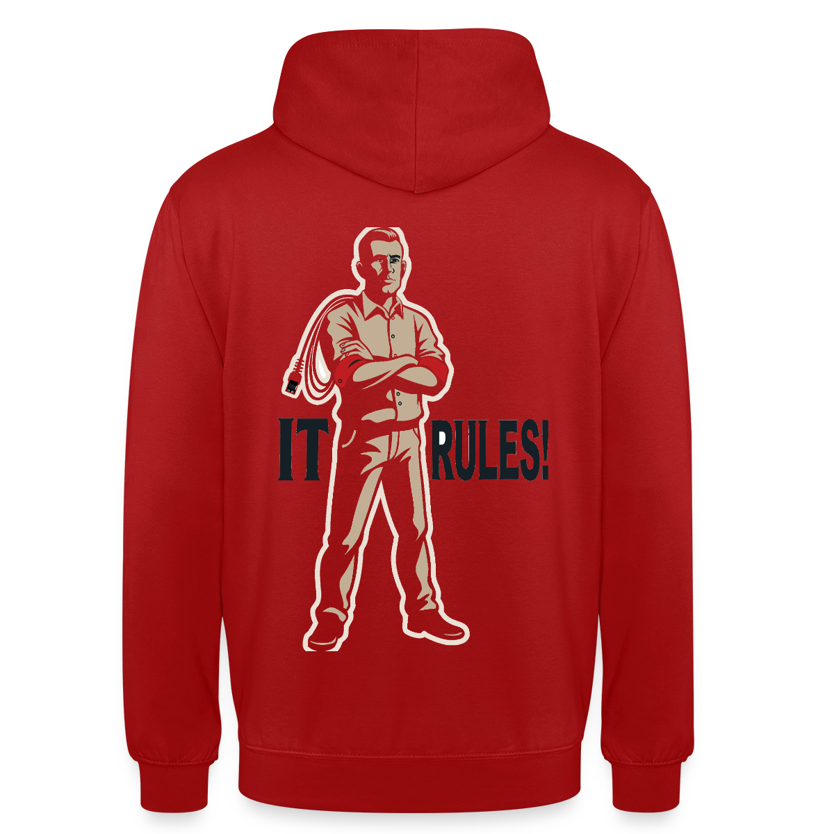 IT rules! Motiv-Hoodie unisex, Farbe Rot