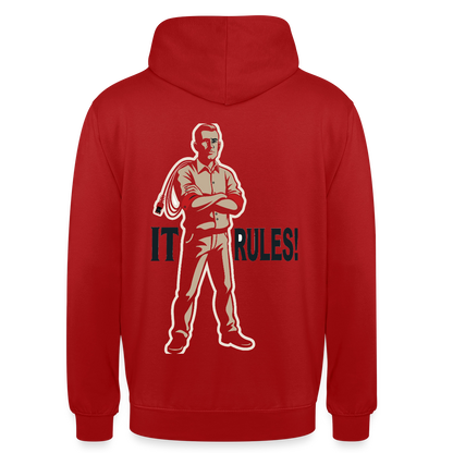 IT rules! Motiv-Hoodie unisex, Farbe Rot