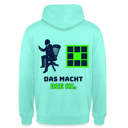 Das macht die KI. Motiv-Hoodie unisex, Farbe Mint