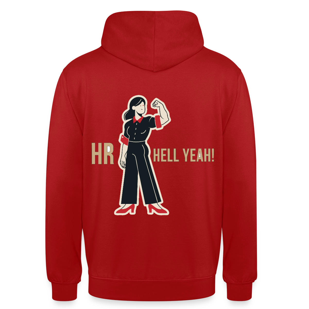 HR. Hell yeah! Motiv-Hoodie unisex, Farbe Rot