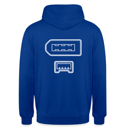 "IEEE 1394" Motiv-Hoodie unisex, Farbe Royalblau