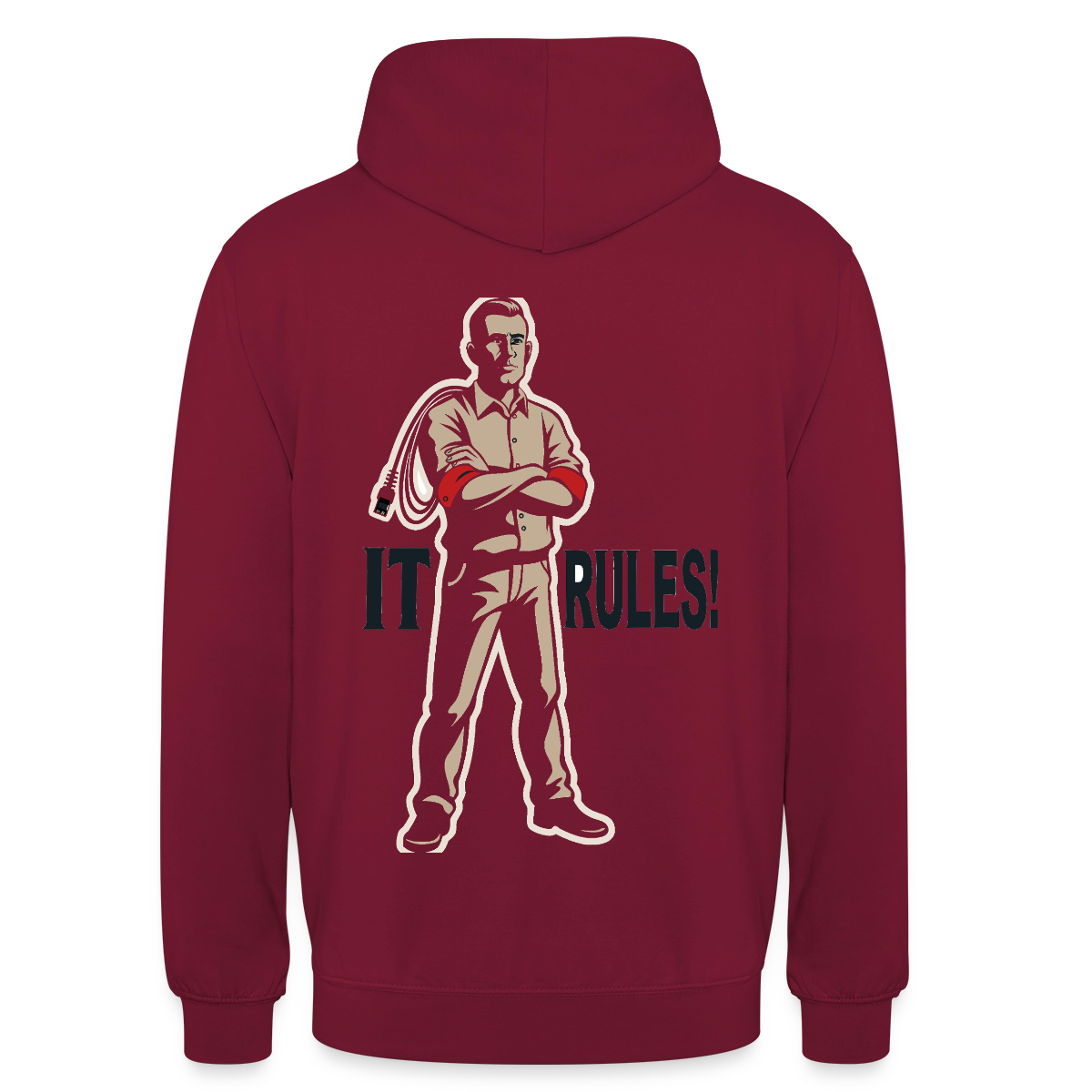 IT rules! Motiv-Hoodie unisex, Farbe Bordeaux