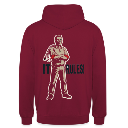 IT rules! Motiv-Hoodie unisex, Farbe Bordeaux