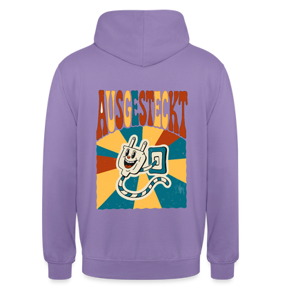 "Ausgesteckt. Midcentury-Motiv" Motiv-Hoodie unisex, Farbe Lavendel
