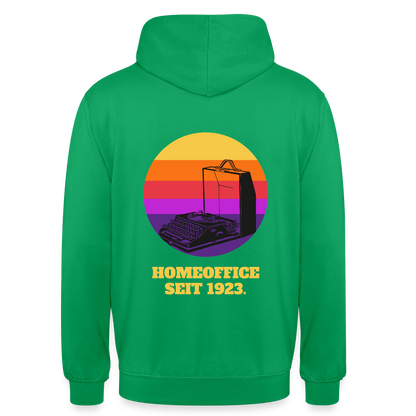 Homeoffice seit 1923 Motiv-Hoodie unisex, Farbe Kelly Green