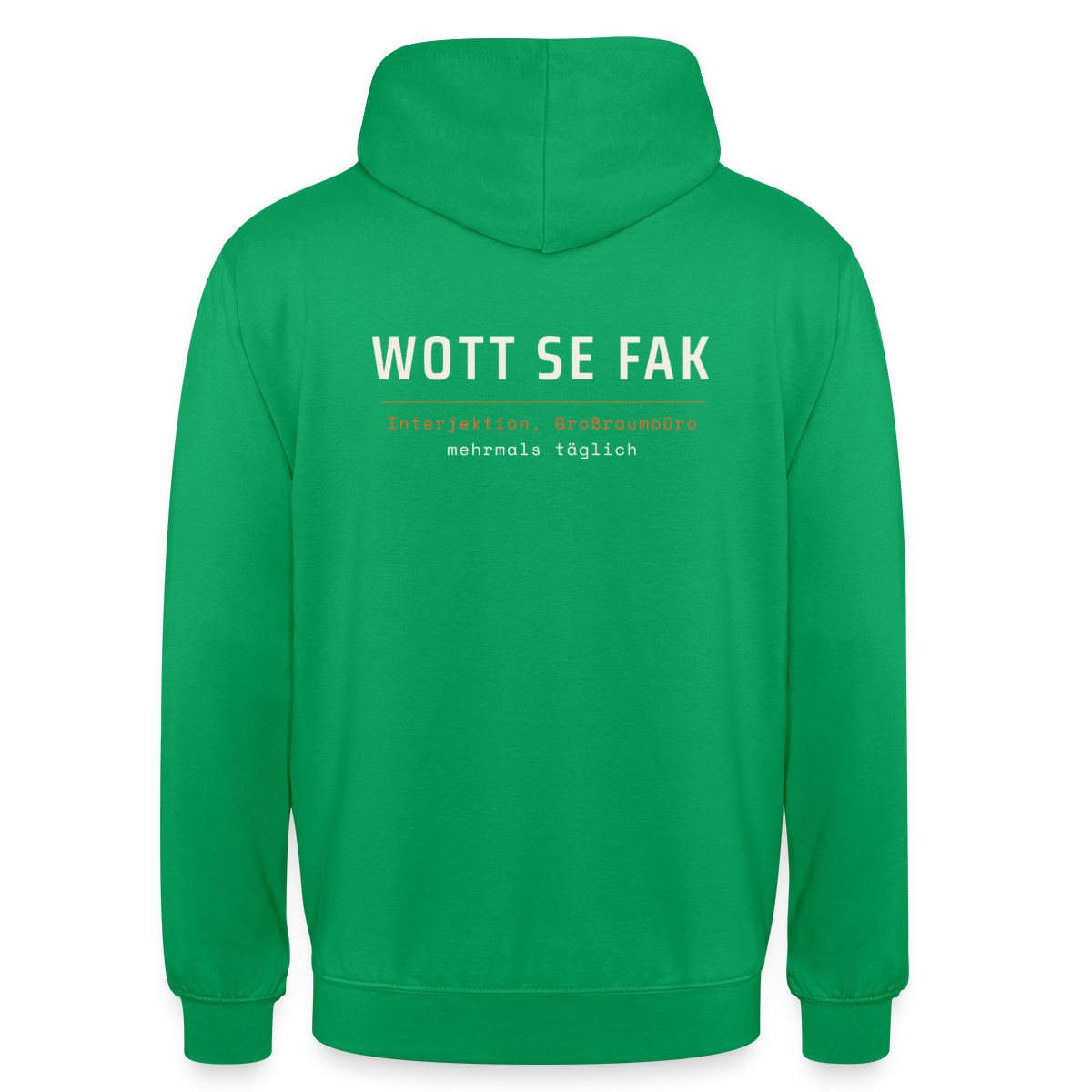 Wott se fak. Wörterbuch-Motiv Motiv-Hoodie unisex, Farbe Kelly Green