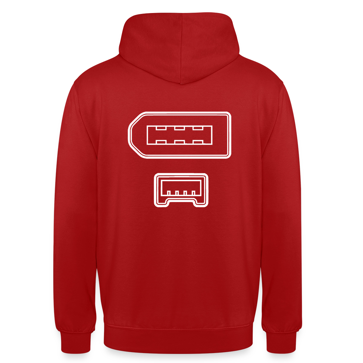 "IEEE 1394" Motiv-Hoodie unisex, Farbe Rot