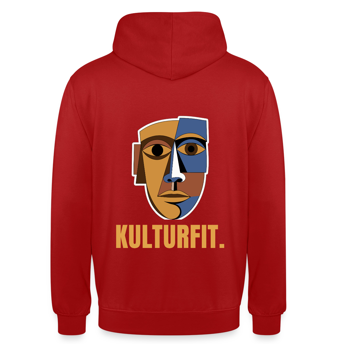 Kulturfit. Kubismus-Motiv Motiv-Hoodie unisex, Farbe Rot