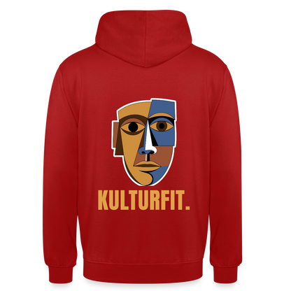 Kulturfit. Kubismus-Motiv Motiv-Hoodie unisex, Farbe Rot
