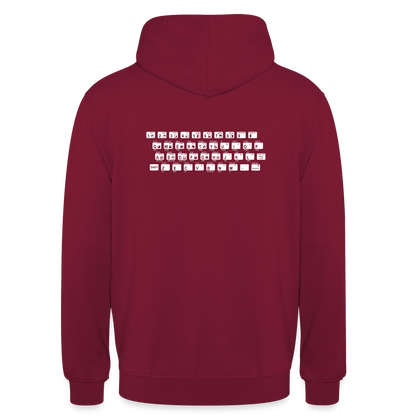 48K ZX Spectrum Motiv-Hoodie unisex, Farbe Bordeaux