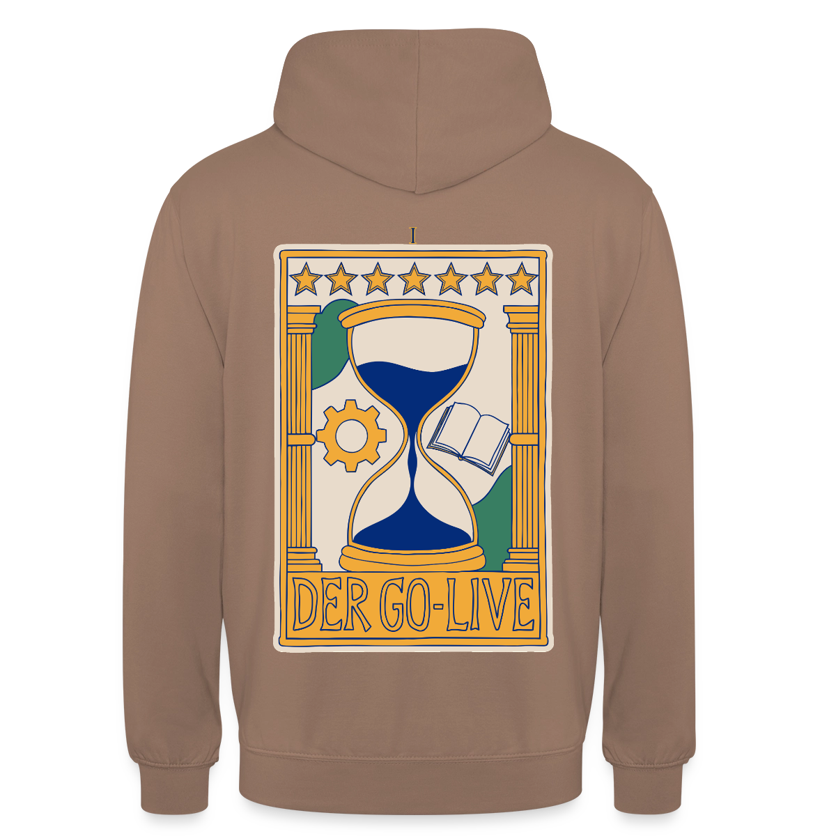 Der Go-Live. Tarot-Motiv Motiv-Hoodie unisex, Farbe Mokka
