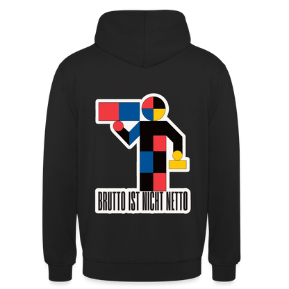 "Brutto ist nicht Netto. Bauhaus-Motiv" Motiv-Hoodie unisex, Farbe Schwarz