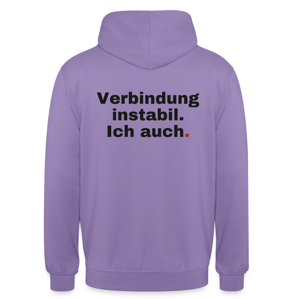 Verbindung instabil Motiv-Hoodie unisex, Farbe Lavendel