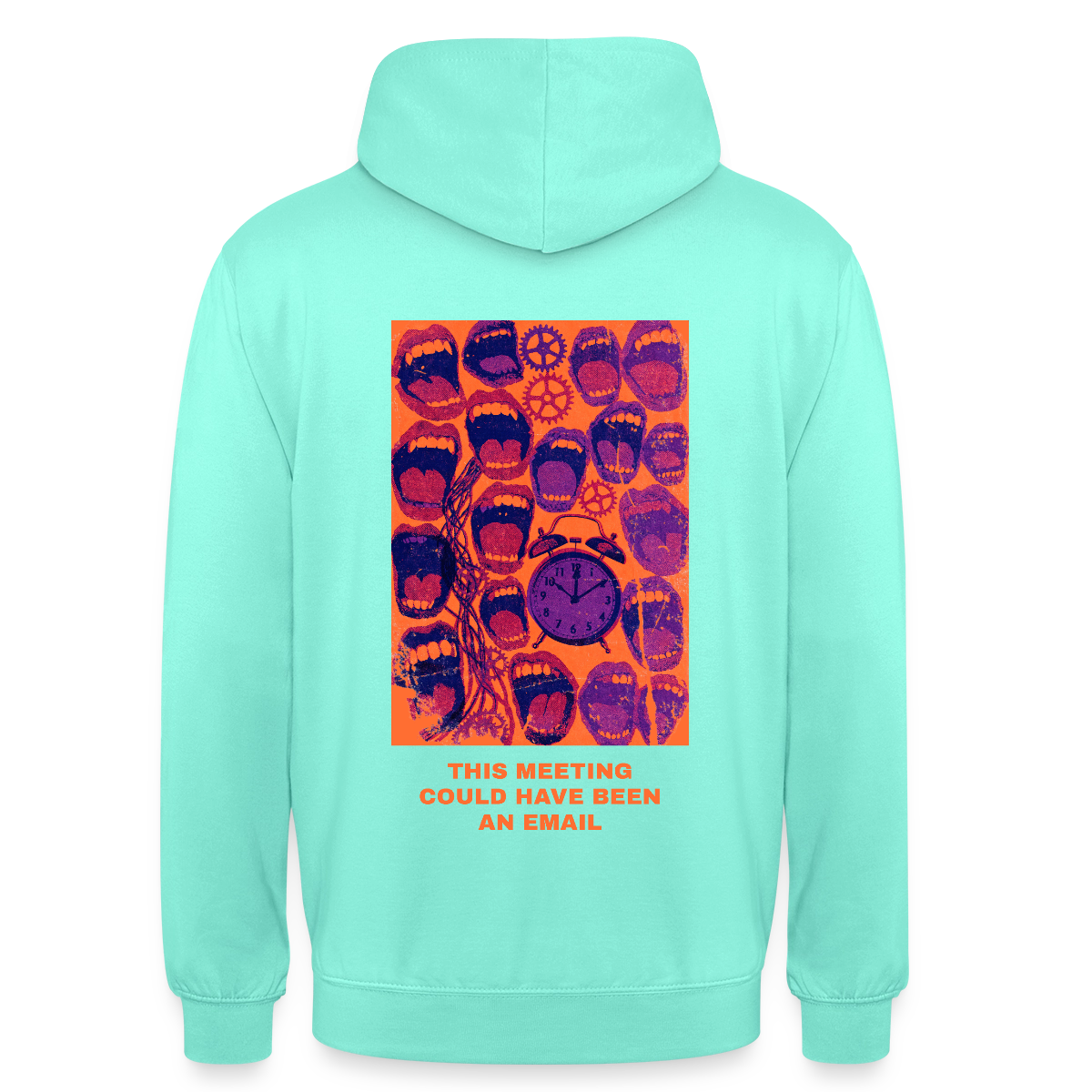 This meeting could have been an email. Popart-Motiv Motiv-Hoodie unisex, Farbe Mint
