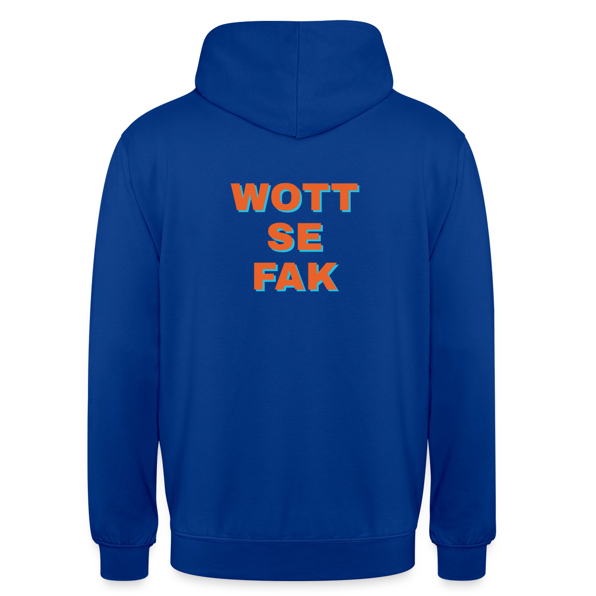 Wott se fak. Block-Motiv Motiv-Hoodie unisex, Farbe Royalblau