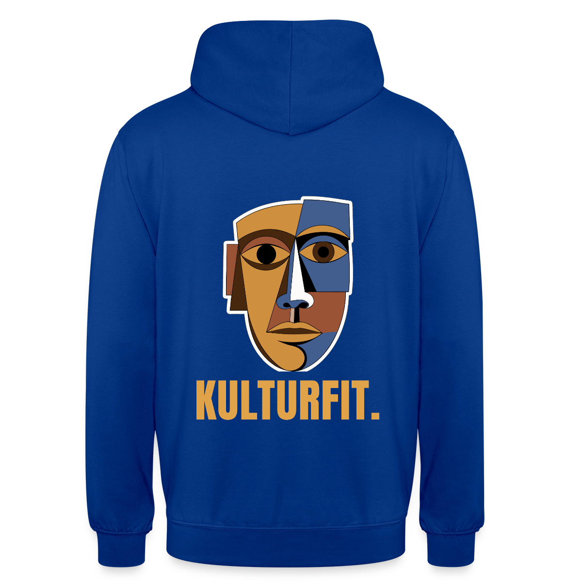 Kulturfit. Kubismus-Motiv Motiv-Hoodie unisex, Farbe Royalblau