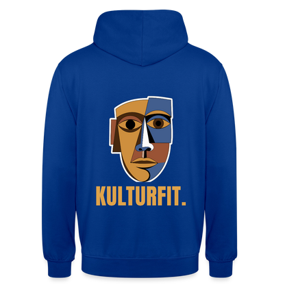 Kulturfit. Kubismus-Motiv Motiv-Hoodie unisex, Farbe Royalblau