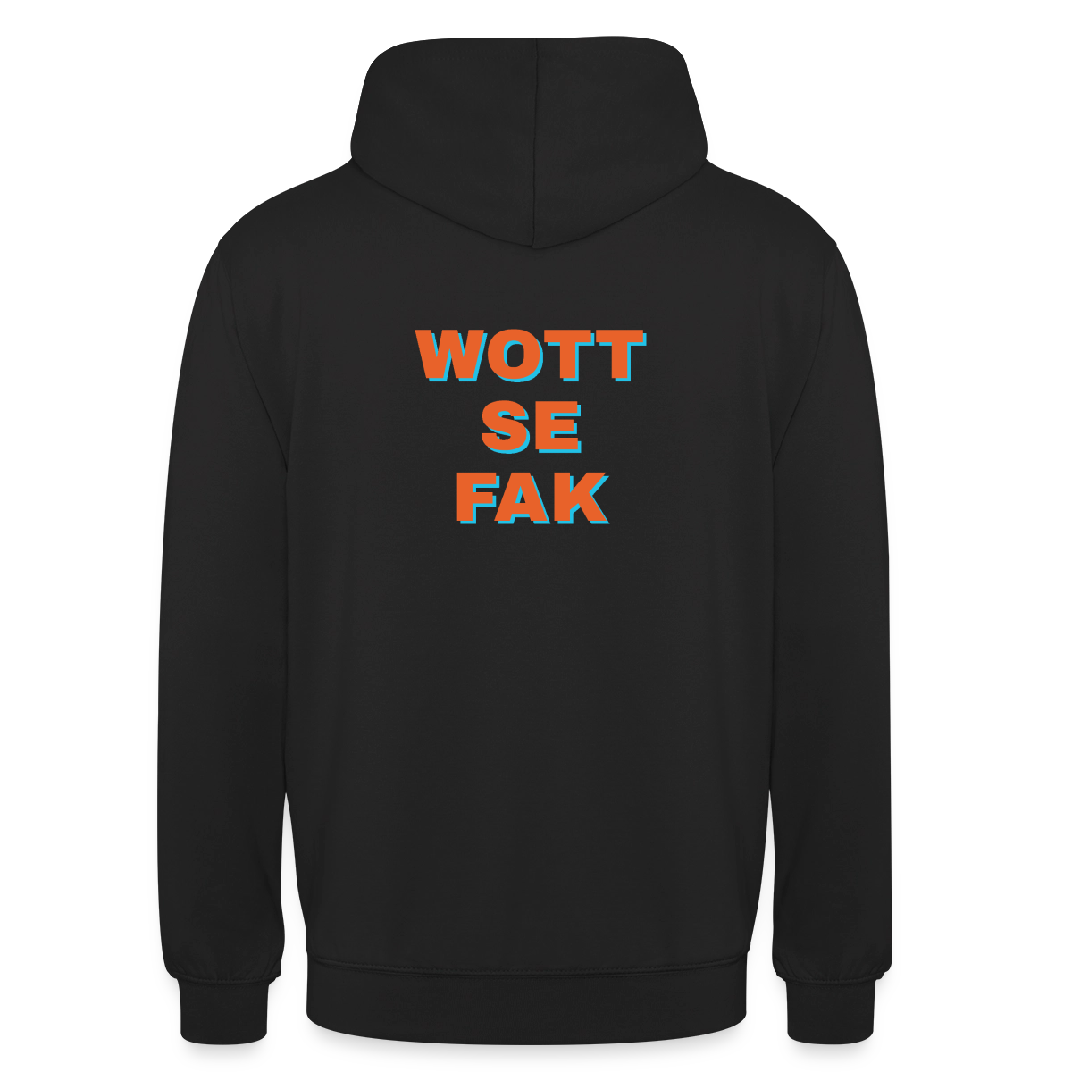 Wott se fak. Block-Motiv Motiv-Hoodie unisex, Farbe Schwarz