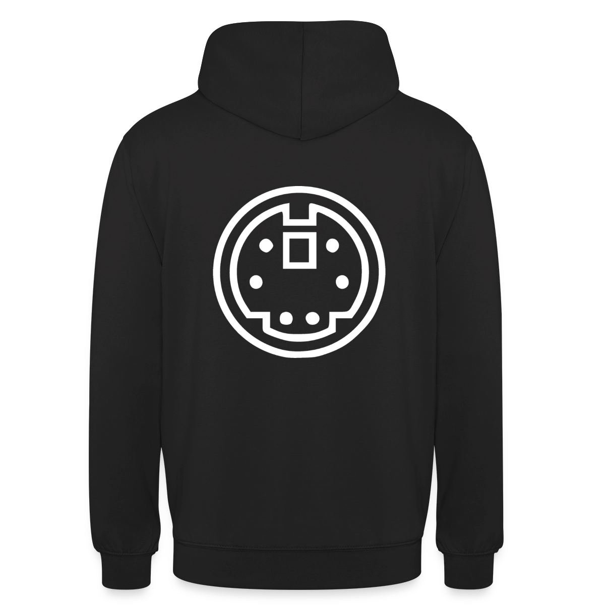 "PS/2" Motiv-Hoodie unisex, Farbe Schwarz