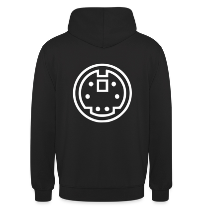 "PS/2" Motiv-Hoodie unisex, Farbe Schwarz
